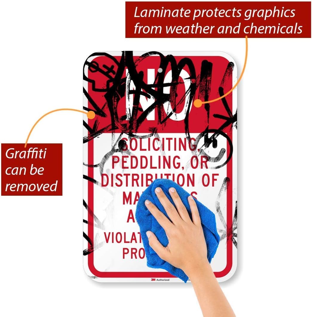 Blасk Frіdау - 60% оƒƒ SmartSign-K-7471-EG No Soliciting, Peddling Or Distribution Of Materials Sign | 12 x 18 3M Engineer Grade Reflective Aluminum 🔥 Crаzу Dеаlѕ SmartSign-K-7471-EG No Soliciting, Peddling Or Distribution Of Materials Sign | 12 x 18 3M Engineer Grade Reflective Aluminum