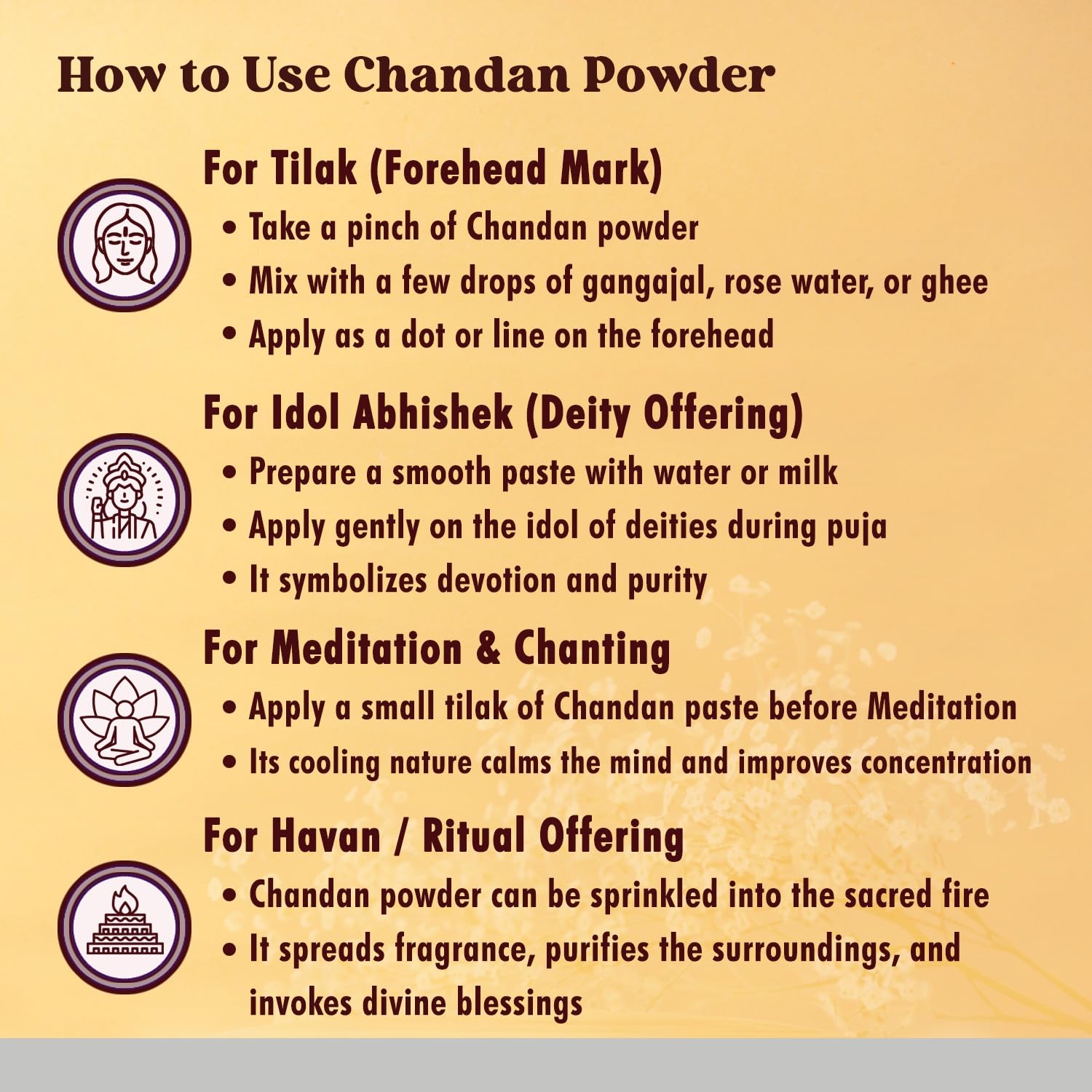 Hari Darshan Pure Chandan Powder (Sandalwood Powder) - 100g | Spiritual & Religious Use, Tilak, Meditation, Puja, Havan - Cooling, Aura Purifying, Divine Connection 3