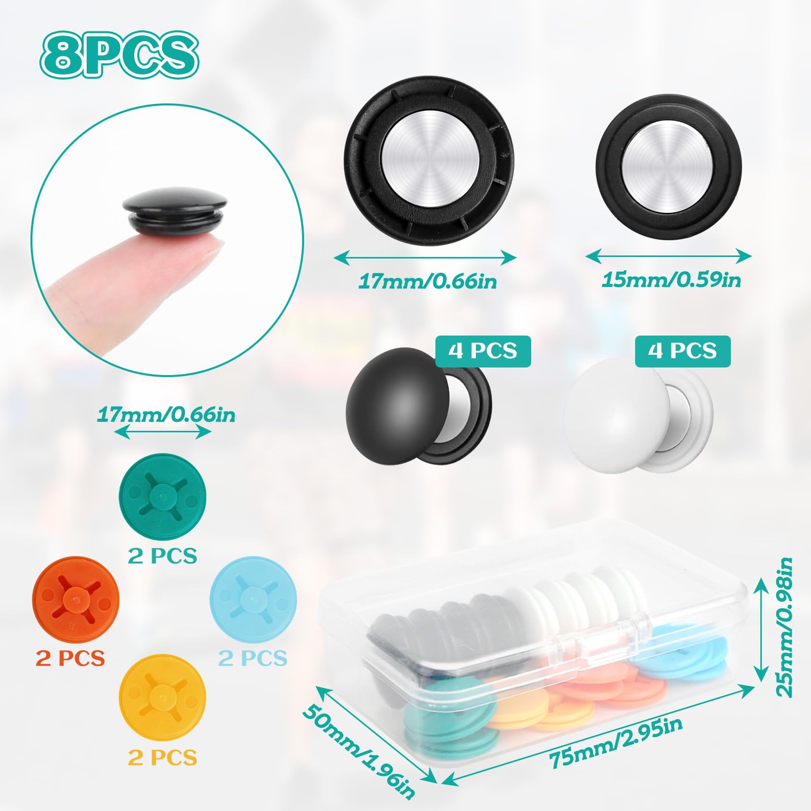 8 PCS Imanes pectoral running imanes numerados+8 PCS soporte para número inicial, fijación pechera de competición clip paquete pectoral de carrera Maratón