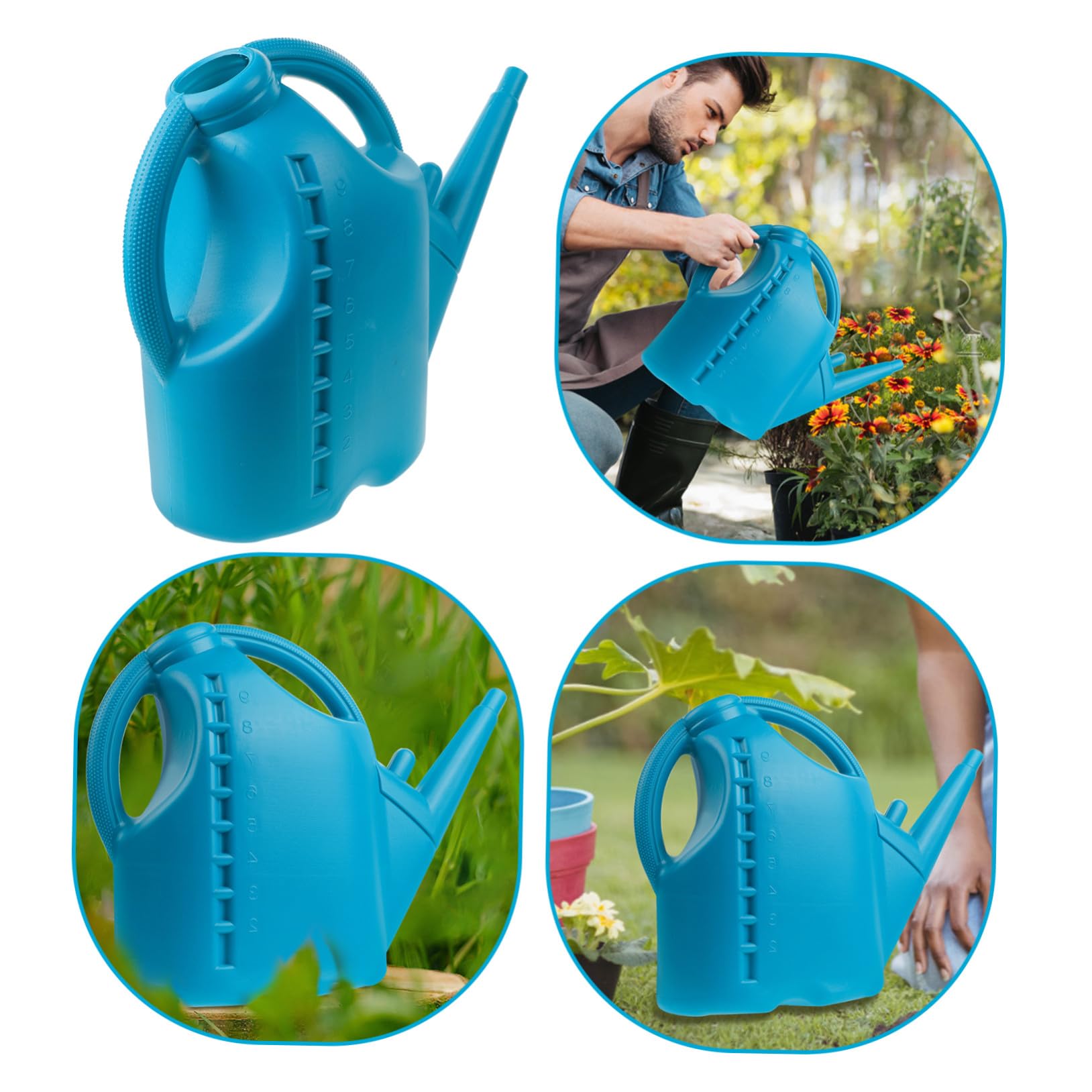 10-Liter Blumengießflasche mit Langem Auslauf aus Kunststoff Große Gießkanne für Zimmerpflanzen und Sukkulenten im Wohnzimmer der Küche