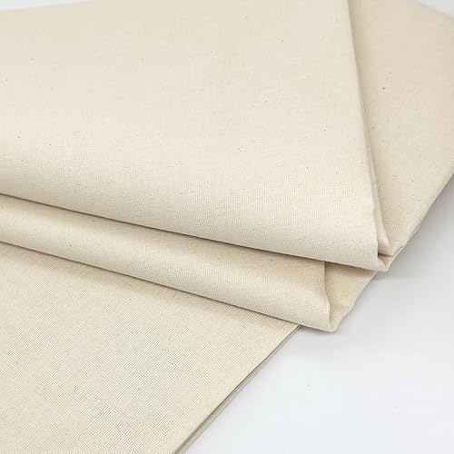 Tela de muselina de algodón de 63 pulgadas x 2 yardas, lino natural sin blanquear, tela ligera para materiales de costura, proyectos de