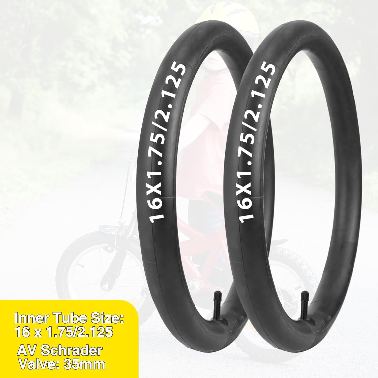 WEEROCK 16/18 Inch Kid Bike Tire, 2 Pack 16 x 2.125/18 X 2.125 Child Bicycle Tires with Inner Tubes for 16" 18" Children Bicycles, Kids Bike