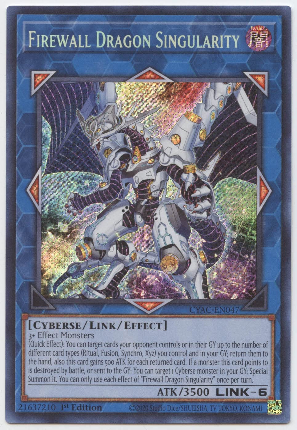 Firewall Dragon Singularity - CYAC-EN047 - Secret Rare - 1st