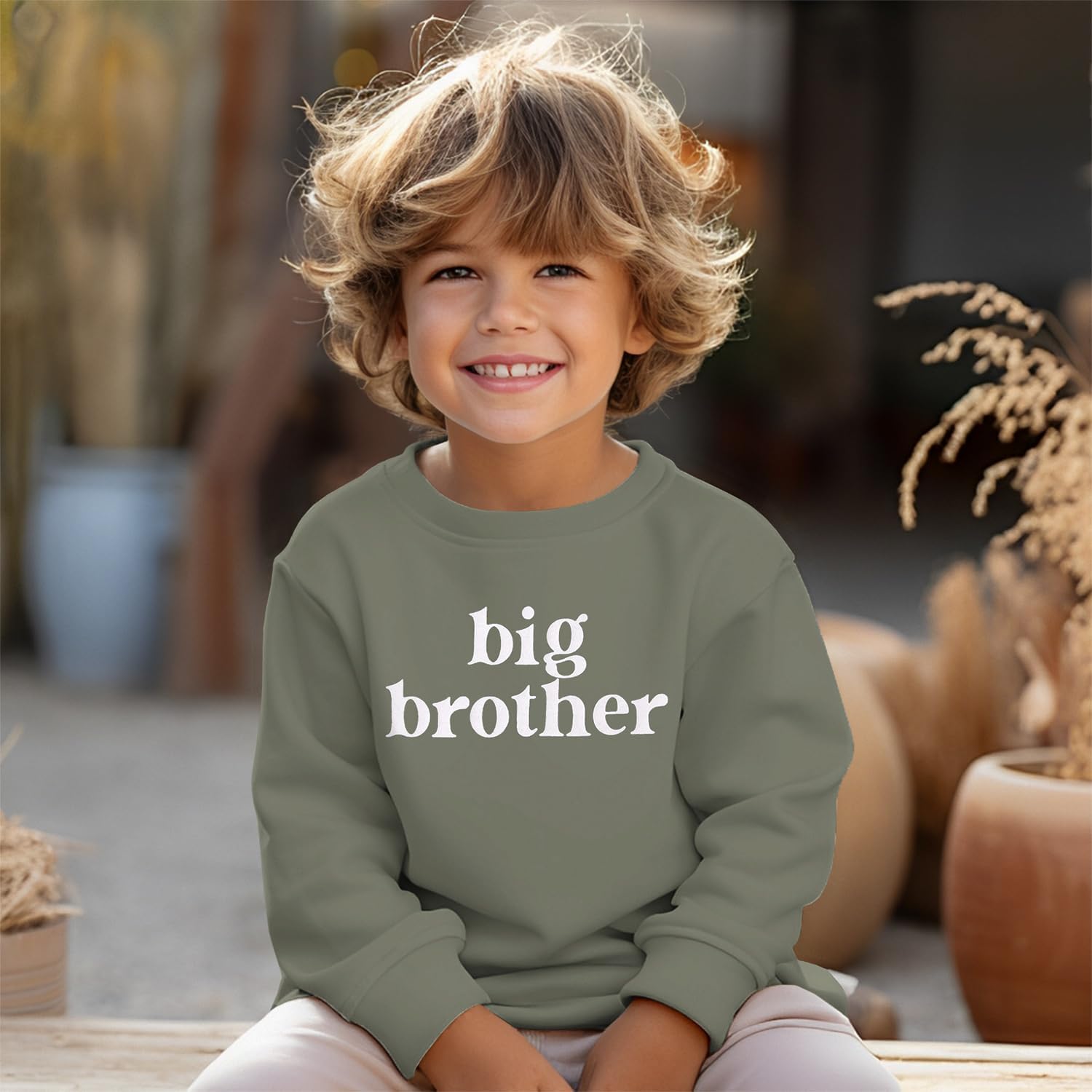 SOFEON Big Brother Sweatshirt Toddler Boy Promoted to Big Brother Pullover Announcement Crewneck Long Sleeve Shirt Fall Tops - Image 5