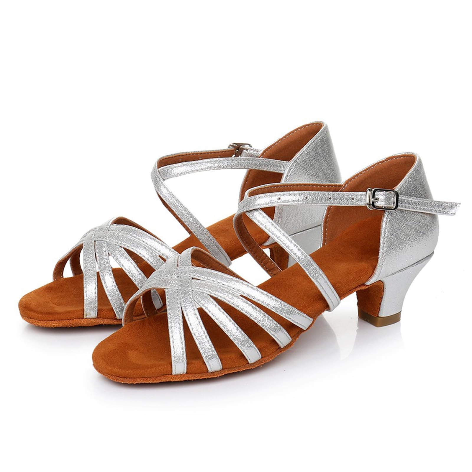 Scarpe da Ballo Latino Americano Bambina&Donna Scarpe da Ballo Salsa Bambina con Tacco Basso