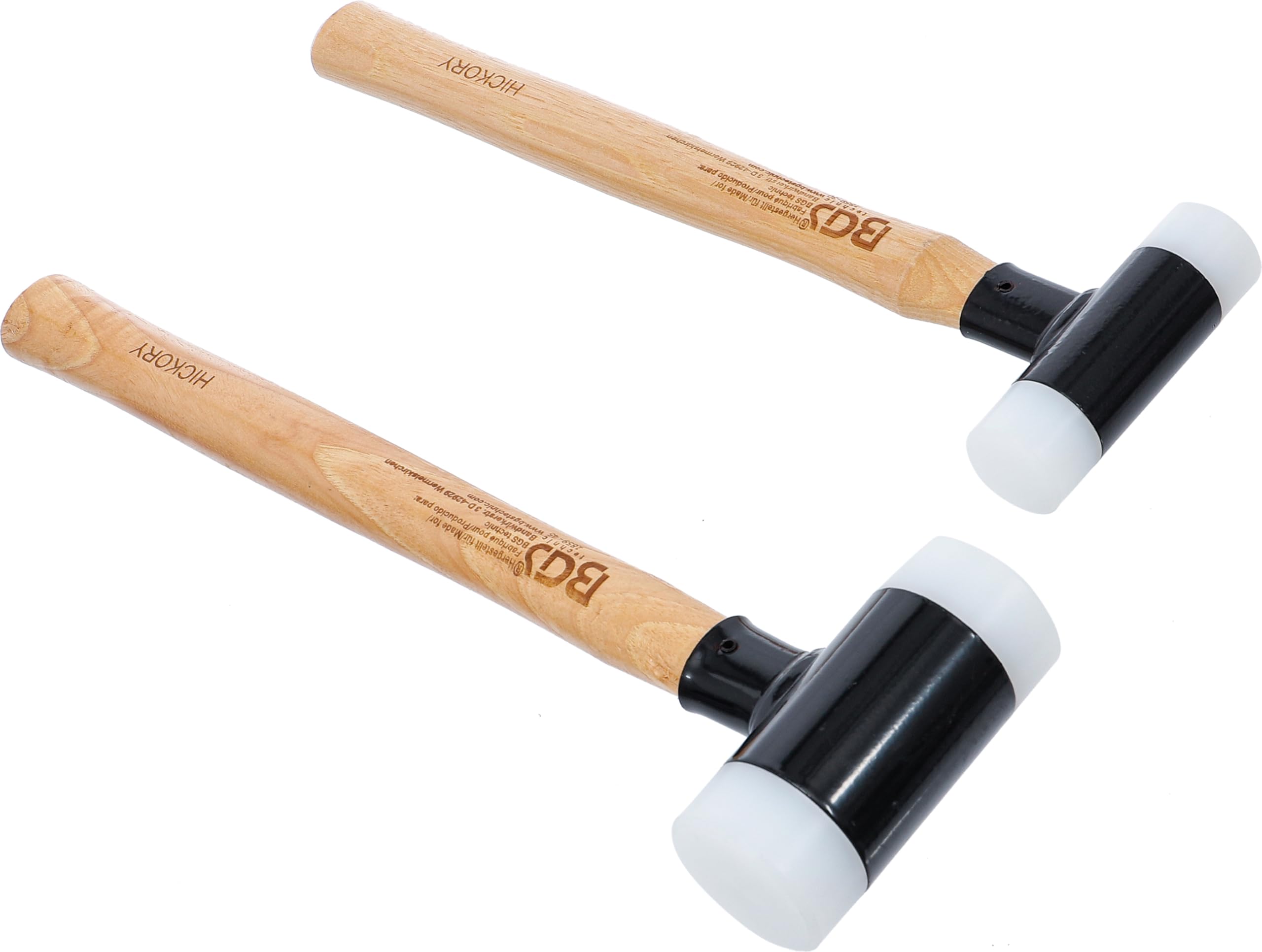 BGS 1859 | Serie di mazzuole | manico Hickory | antirimbalzo | Ø 30 / 45 mm | 300 / 550 g | 2 pz.