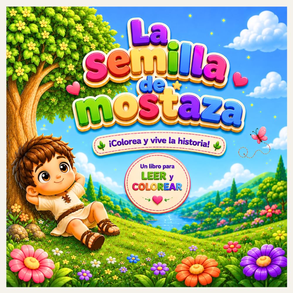 La semilla de mostaza: Un libro para leer y colorear (PEQUEÑOS HÉROES DE LA BIBLIA)