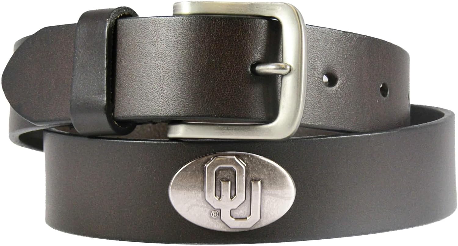 NCAA Oklahoma Sooners Leather Concho Belt