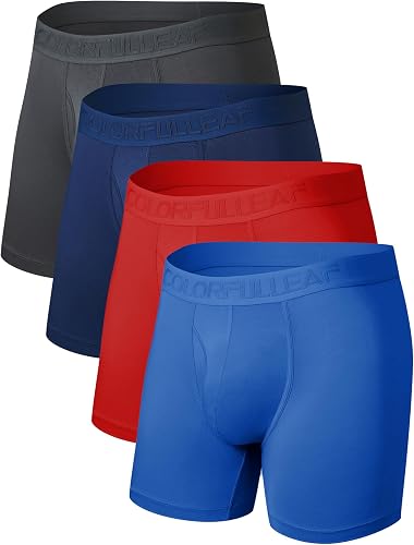 COLORFULLEAF Mens Underwear Soft Breathable Bamboo Rayon Box