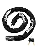 Sportneer Bike Lock: 8mm Thick High Security Anti Theft Bike Chain Lock with 2 Keys- 3.2/4ft Long Heavy Duty Anti-Cut Bicycle Lock for Bike, Motorcycle, Bicycle, Door, Gate, Fence, Grill