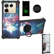 jioeuinly Case Compatible for Infinix Note 40 Pro 5g Phone Case Cover [with Tempered Glass Screen Protector][Hard PC + Soft Silicone][Ring Support] [Luminous Effect] YGH-YH