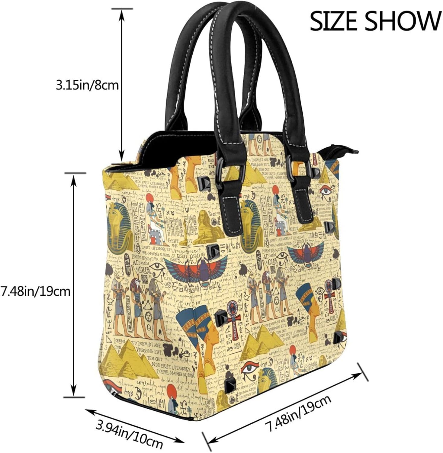 ショルダーポーチ エジプト 民族風 レトロ おもしろ クール ワンショルダーバッグ トートバッグ ハンドバッグ 斜め掛けバッグ レデ