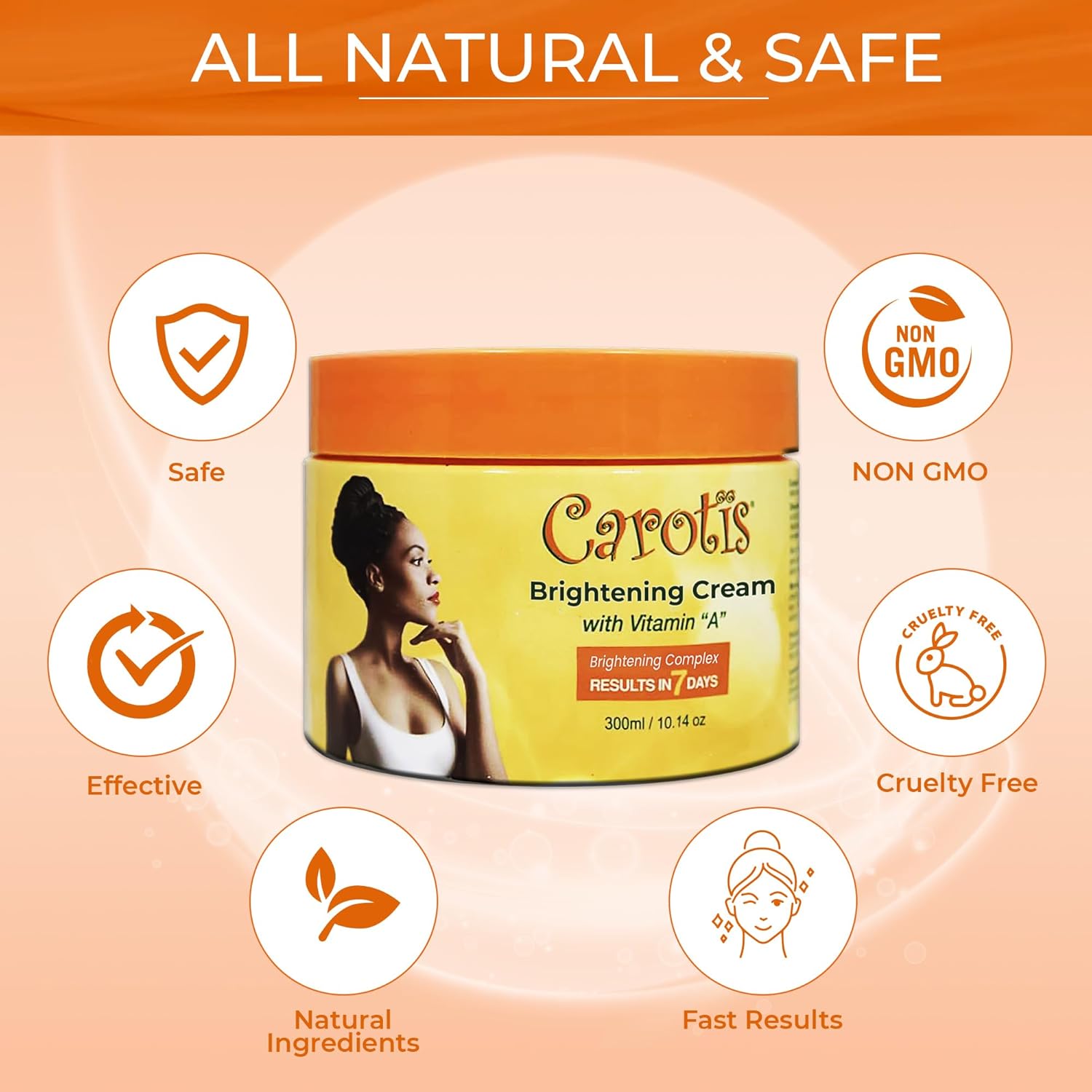 CAROTÏS, Skin Brightening Cream – 300ml / 10.14fl oz – 7 Day Night Cream for Uneven Skin Tone, with Vitamin A - Image 6
