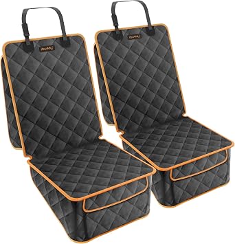 Front Seat Cover for Dogs Waterproof Car Seat Cover Protects Seats from Hair, Dirt, and Liquid Messes Scratch Proof Nonslip Bucket Seat Cover for Pet of Cars,Trucks and SUVs