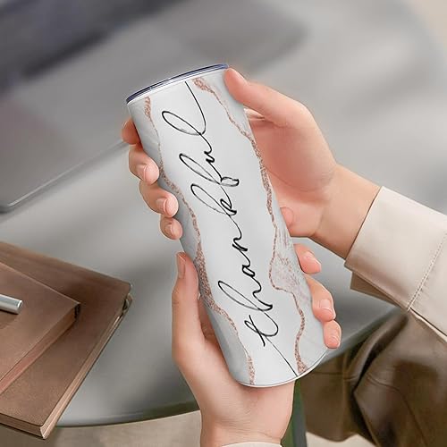 Miniatura 3 de Be You Positive Affirmations Stainless Steel Insulated Straight 20 Oz Tumbler, Motivational Water Bottle, Self Love Inspirational Gifts for