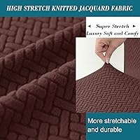 Vista 3 de HFCNMY Fundas de Taburete Rectangulares, Paquete de 4 Fundas Elásticas Rectangulares para Taburete de Bar Fundas de Taburete de Tocador Jacquard