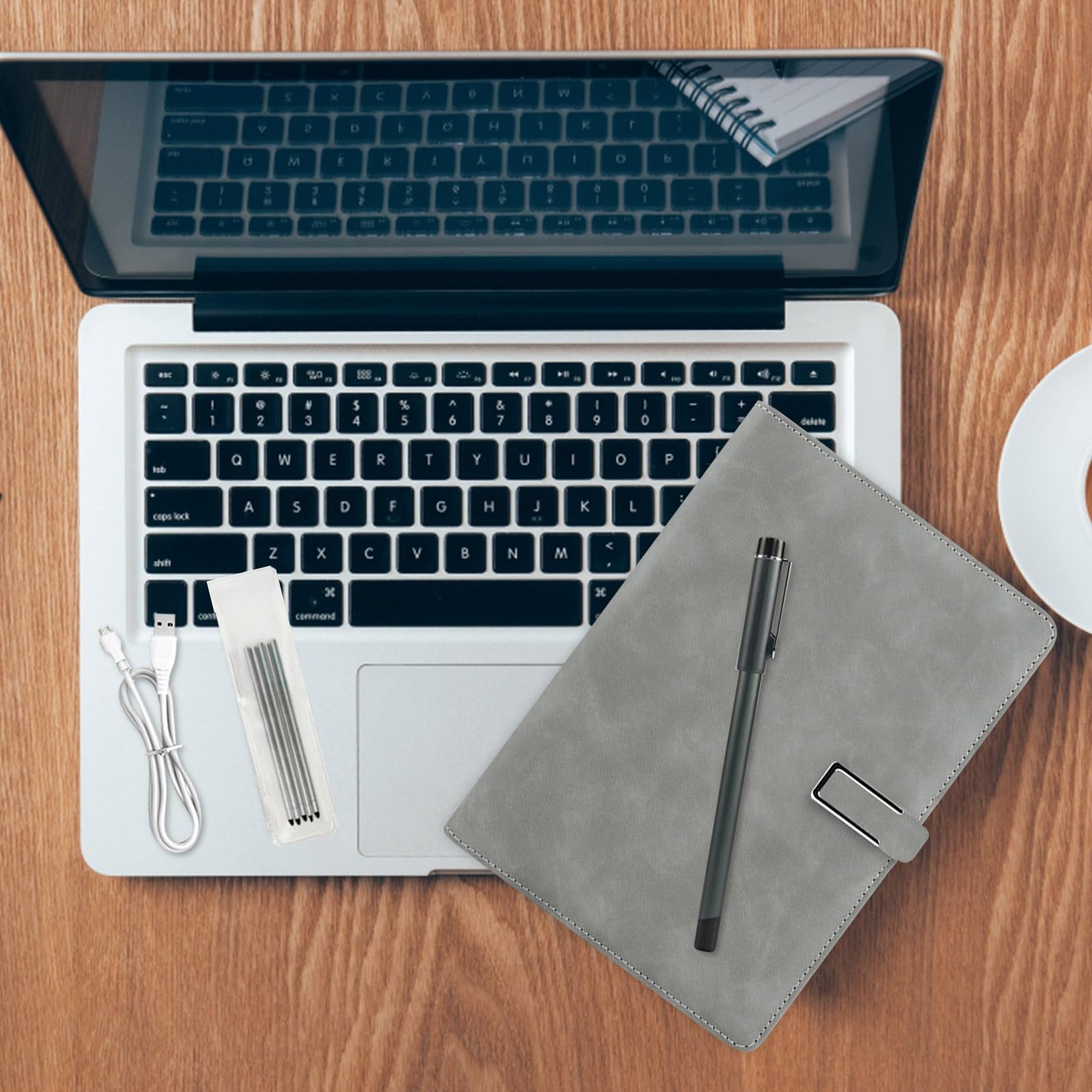 Bloc-notes numérique fonctionnel pour synchronisation avec technologie de stylo intelligent, idéal pour les études de bureau et les projets créatifs, organisation efficace du travail (A, taille unique