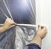 Vista 6 de VViViD Cinta autoadhesiva de grado químico y cortina de plástico resistente (paquete de 2 unidades (60 x 108 pies)