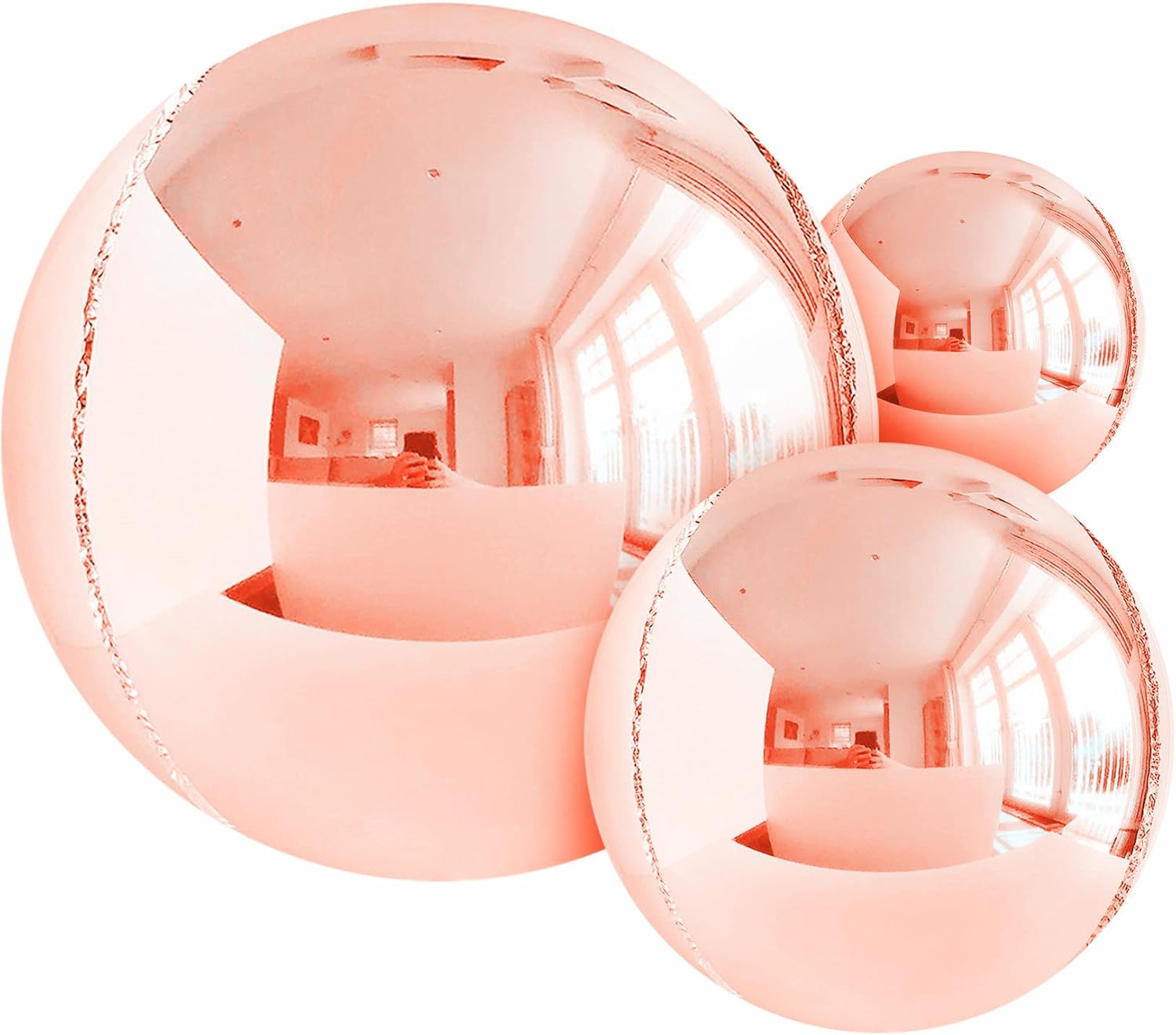 14pcs Hot Pink Foil Balloons Mylar Balloons 22in 15in 10in Hot Pink Different Sizes Large Metallic Chrome Balloon Decor| 360 Degree 4d Helium Balloon