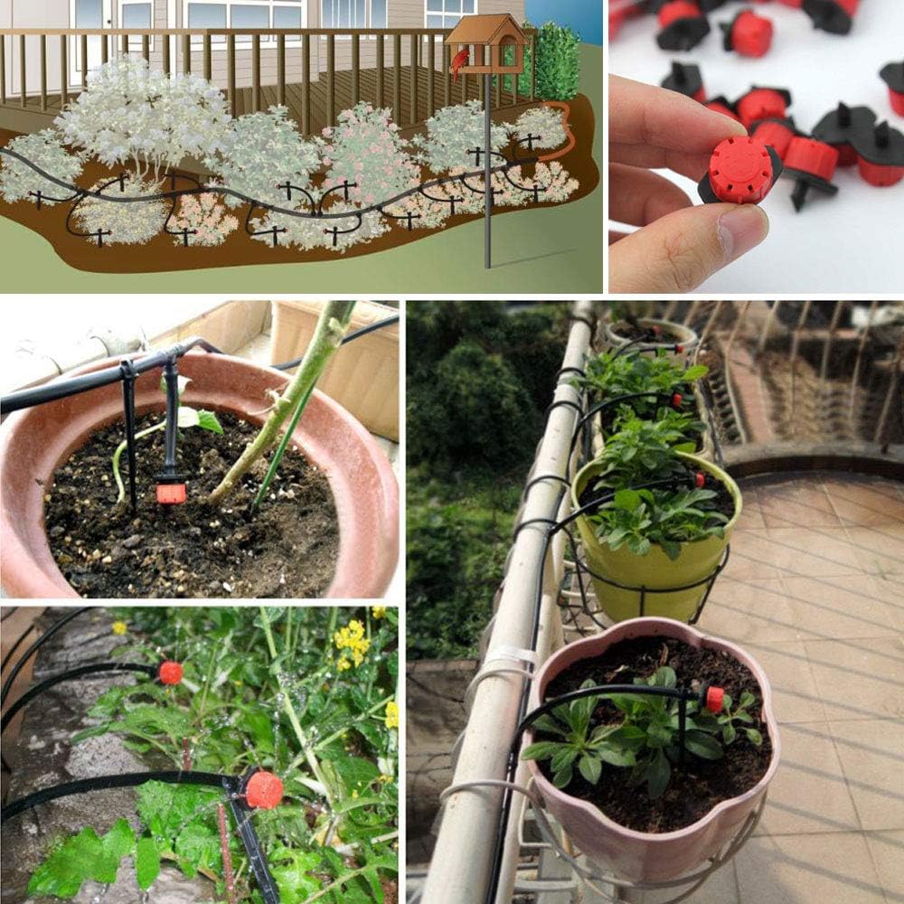 theBlueStone Upgrade DIY 65FT 20-Emitters Sprinkler Drip Irrigation System Kits - 1/2" Main Line with 1/4" Distribution Line - for Garden Greenhouse Backyard Automatic Watering Equipment Accessories