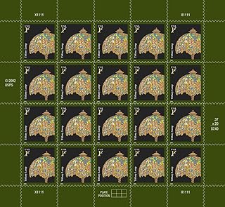 Tiffany Lamp 2007 1-Cent (5 Sheets of 20) Definitive Denominated Mail-Use Additional Postage Stamps American Design Series