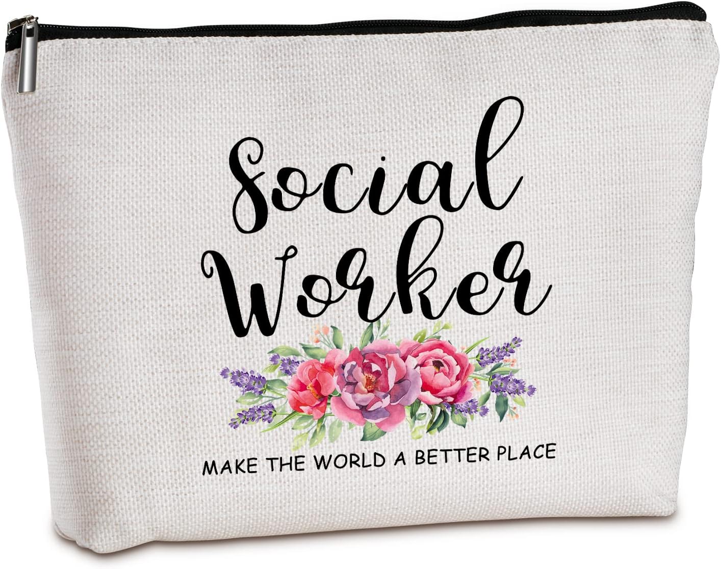 Social Worker Gifts for Women Zipper Travel Makeup Bag