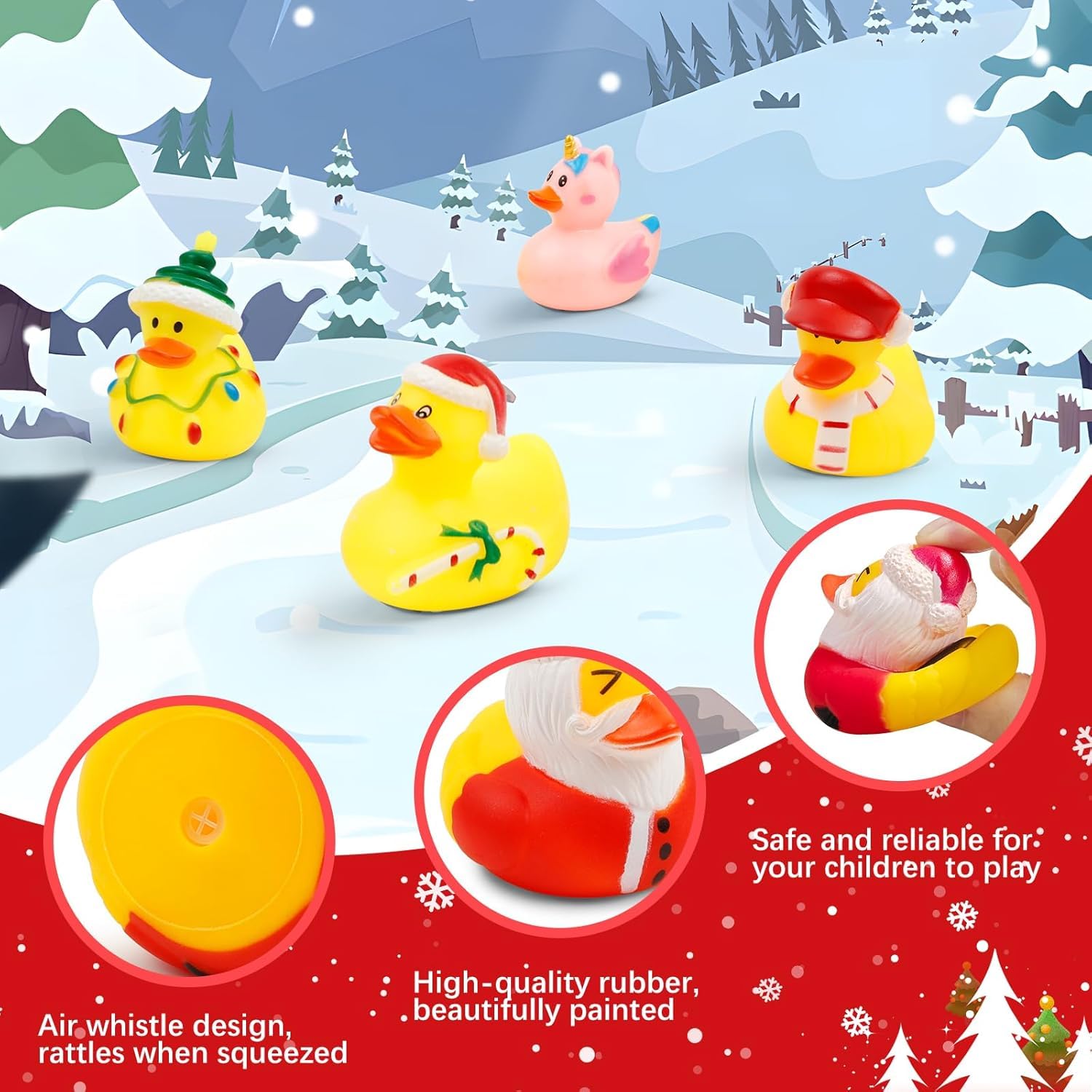 Calendario de Adviento 2025 para Niños con Patitos de Goma para el Baño, Juguetes para Niños, Niñas y Bebés, Regalos para Fiestas de Navidad y Pequeños Regalos — view 5