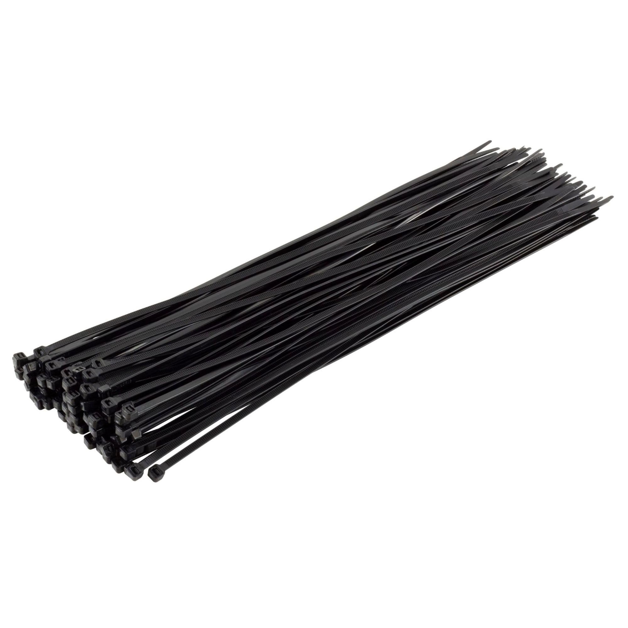 GTSE Heavy Duty Long Black Cable Ties, 480mm x 12.7mm, Pack of 100, Premium Nylon Zip Ties, Plastic Tie Wraps, Secure Self-Locking Mechanism, for Home, Garden, Office and DIY