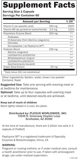Amazon.com: ProBio 5 (60 Count) by Plexus : Health & Household
