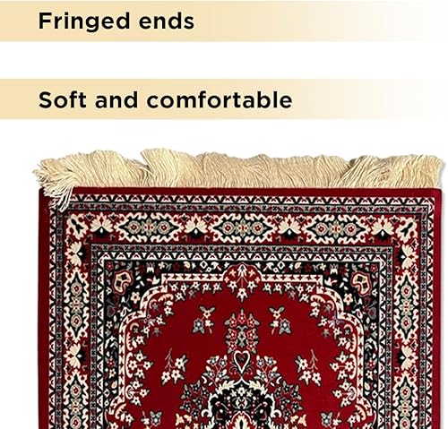 Miniatura 2 de Jolitee Alfombrilla para mouse persa  Tapete ergonómico de lujo para mouse, diseño oriental, 10 x 7 pulgadas, accesorio de escritorio multifuncional