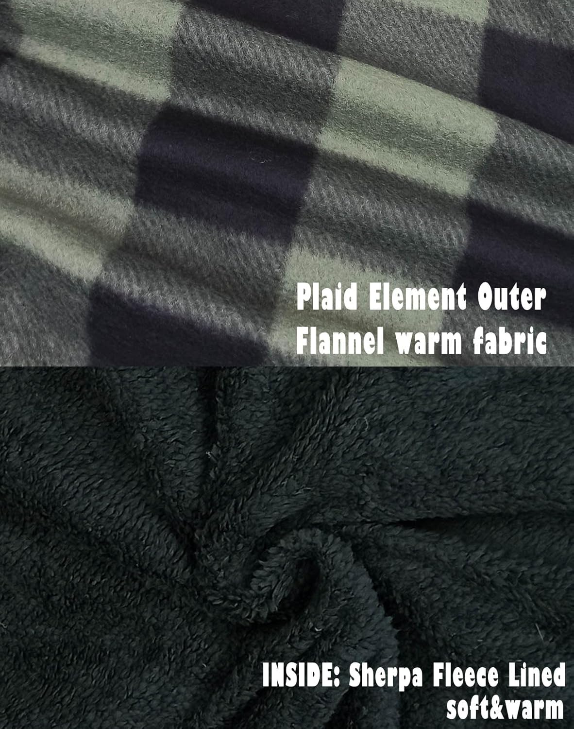 Winter Hoodies for Men，Sherpa Fleece Lined Jackets Thermal Fashion Hooded Coats Zip Up Sweatshirt - Image 5