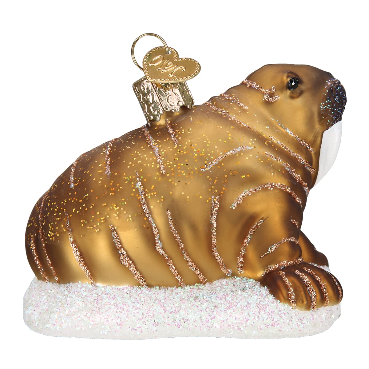 Old World Christmas Walrus Glass Blown Ornament for Christmas Tree