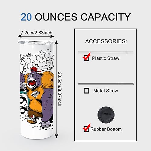 Miniatura 6 de sweet grain Vasos de sublimación de 20 onzas (25 unidades) Vaso de sublimación de acero inoxidable con tapa, pajilla, parte inferior de silicona y