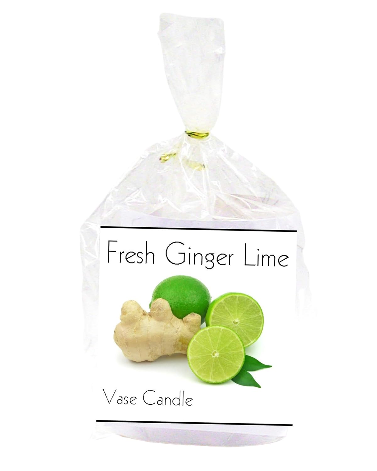Fresh Ginger Lime Candle Vase Candle Refill Premium Soy