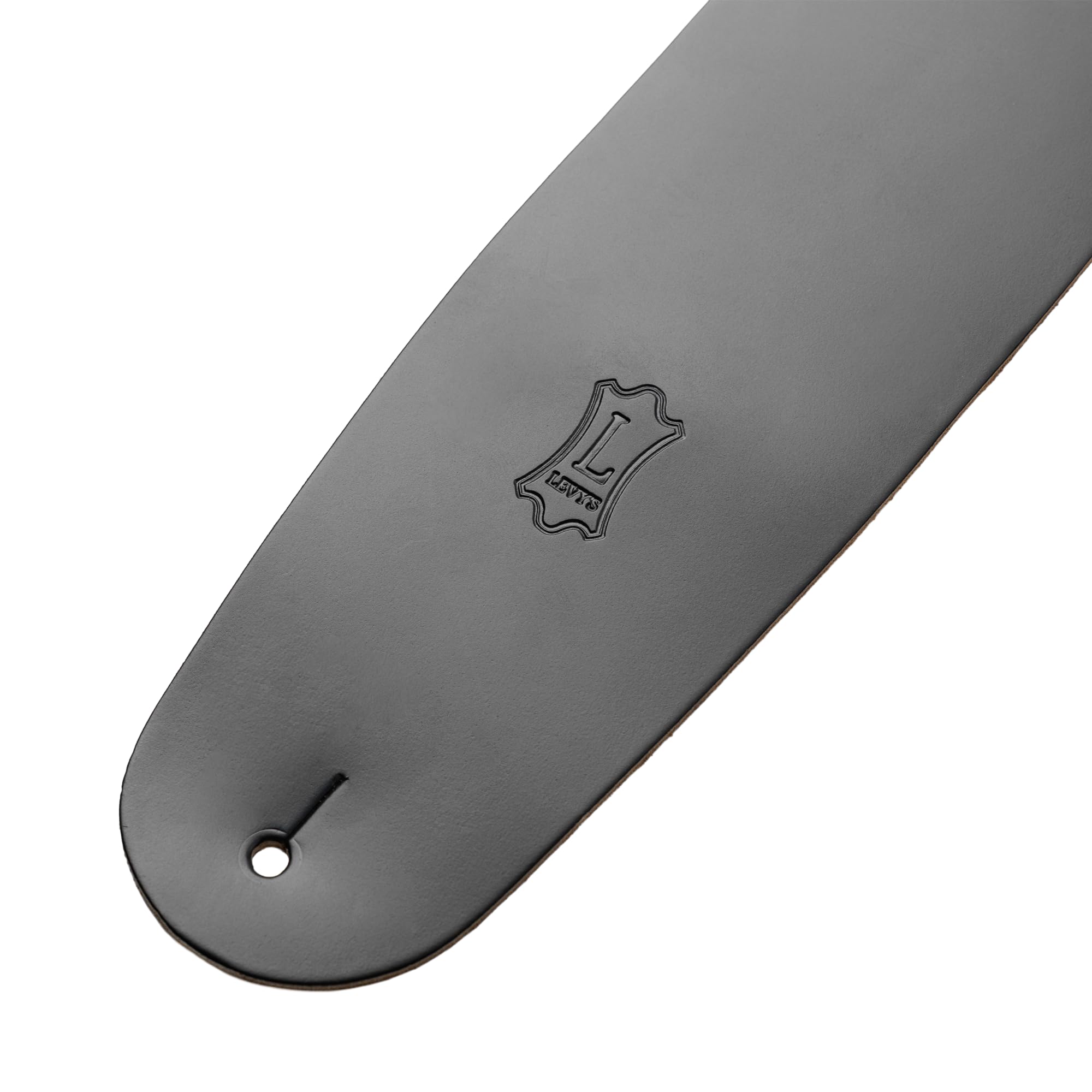 Levy's M4‐BLK 3.5-inch Leather Bass Guitar Strap ‐ Black