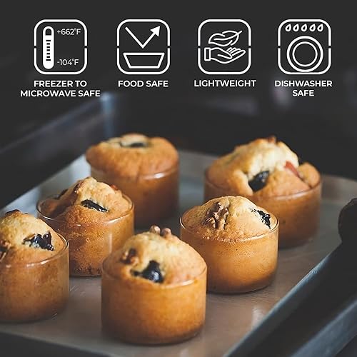 Miniatura 2 de Borosil Vision Classic - Juego de 6 tazones Katori grandes, ligeros y duraderos, 6 onzas, transparente (VCLK180)