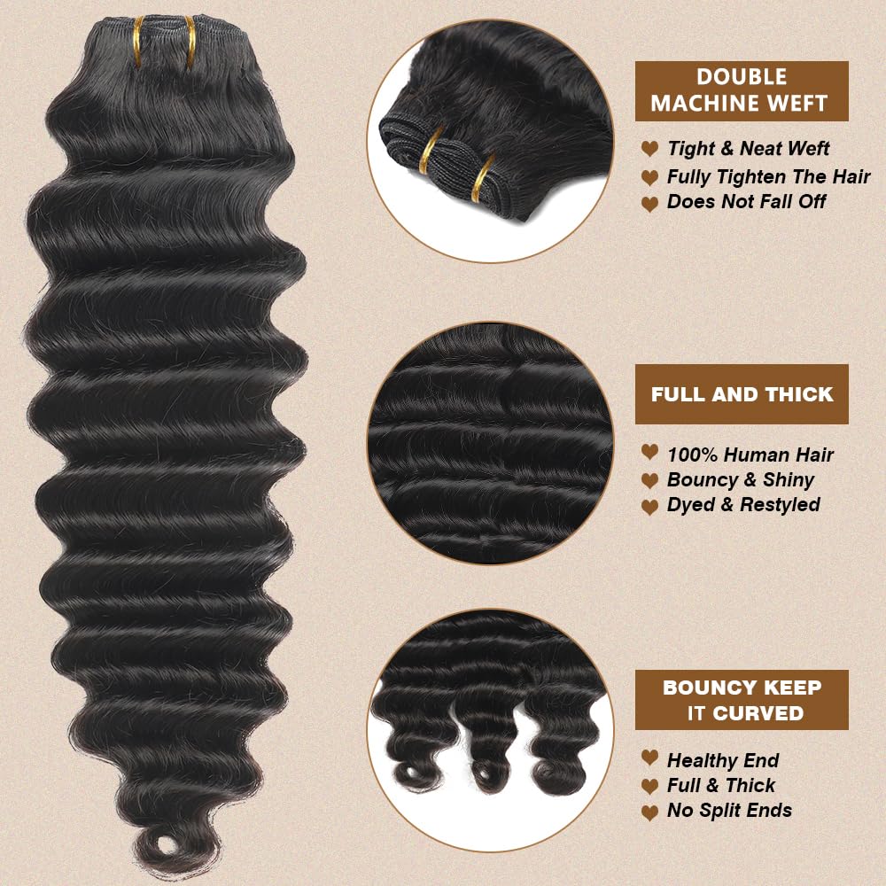 Loose Deep Wave Bundles 10A Brazilian Virgin Remy Human Hair 100% Unprocessed Loose Wave Bundles 16 18 20 Inch Double Weft Hair Weave Full and Thick - Image 2
