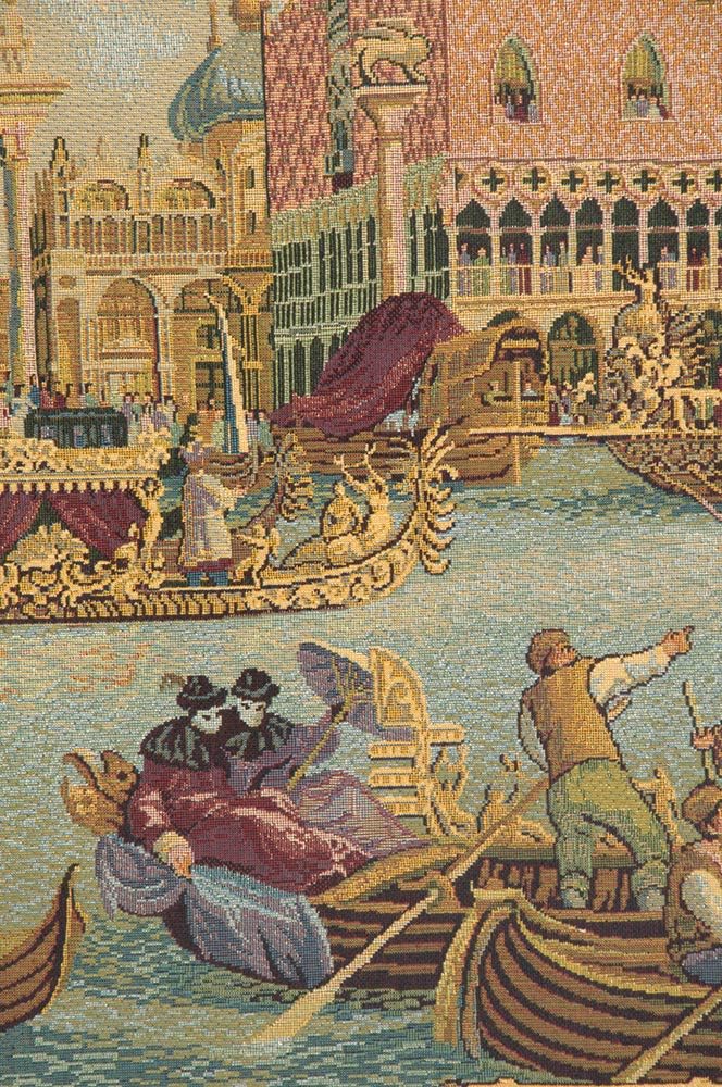Charlotte Home Furnishings Inc. Bucintoro Italian Tapestry Wall Hanging 24 X 35 Inch Viscose Cotton And Polyester Blend Wall Art Woven In Italy Perfect For Home Decor Wall Decor By Canaletto