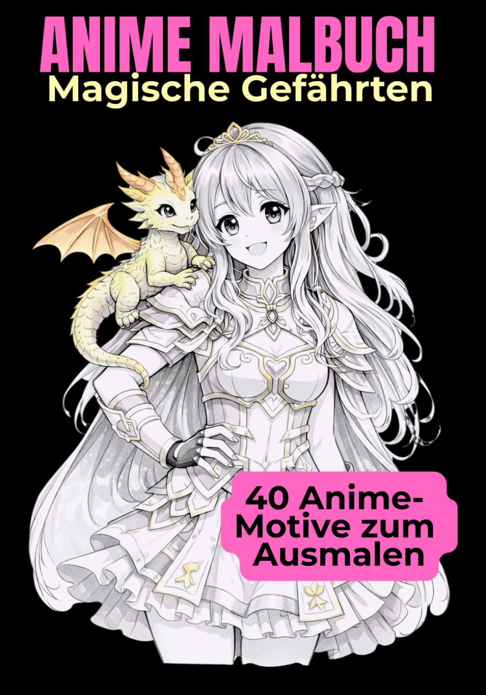 Anime Malbuch: Magische Gefährten