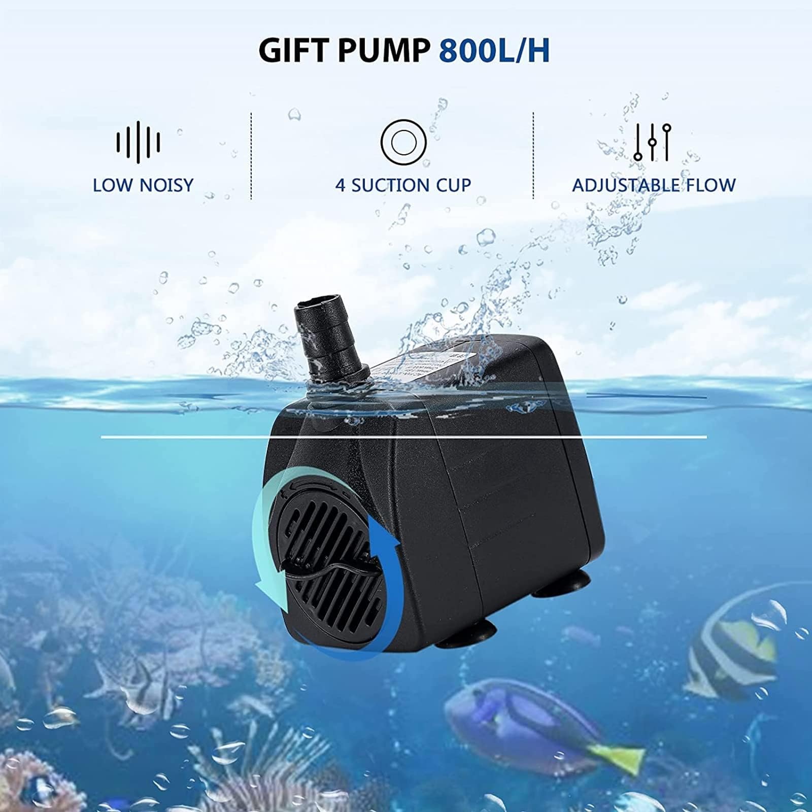 Système de refroidissement d'eau pour aquarium avec pompe et filtres pour aquariums et hydroponie, idéal pour les axolotls, les récifs coralliens, solution de refroidissement efficace