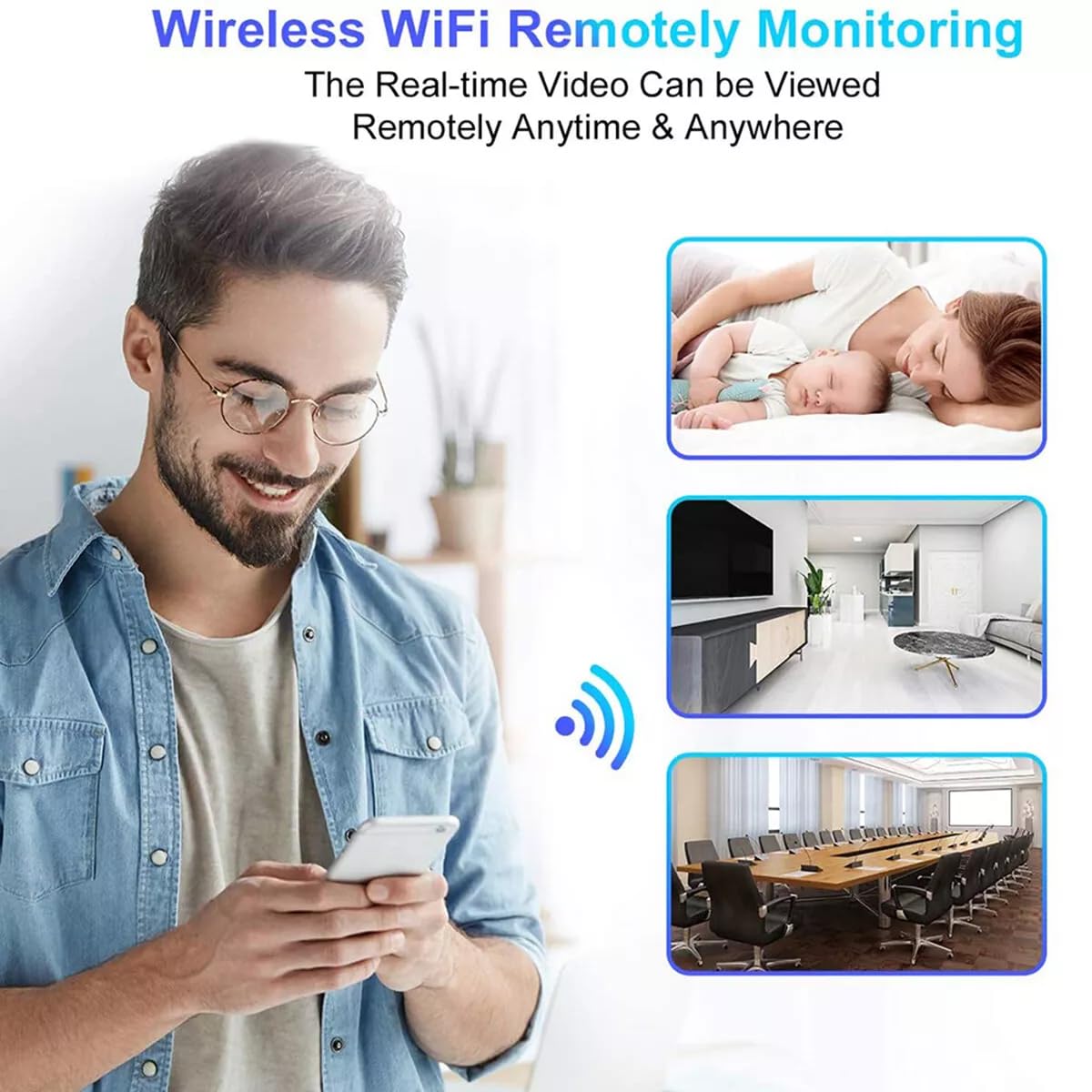 Minakeda Mini Spy Camera,Wireless WiFi HD 1080P Hidden IP Night Vision Camcorder Home Security Camera,Mini Hidden Cameras with App Control Audio Video Recording Motion - Image 2