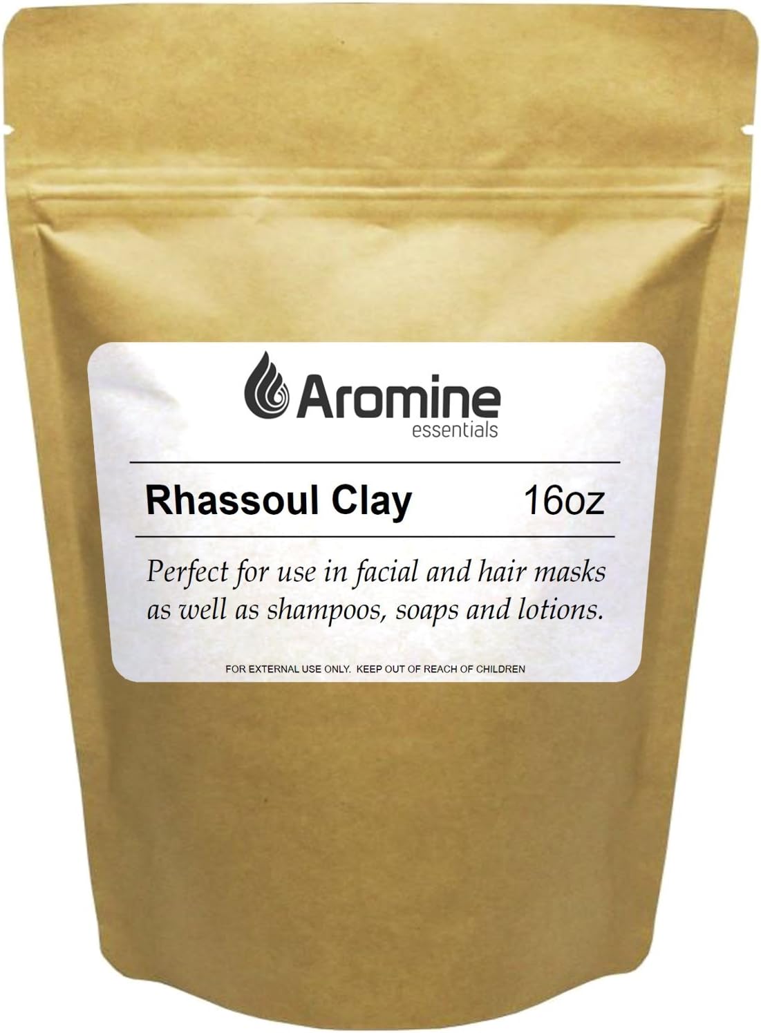 Rhassoul Clay Powder 16oz Moroccan Ghassoul Clay Mask, Nourishing, Unisex, Skin Treatment Mask