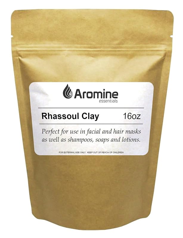 Aromine Pó de Argila Rhassoul Marroquina Ghassoul para Máscara Facial, 454 g