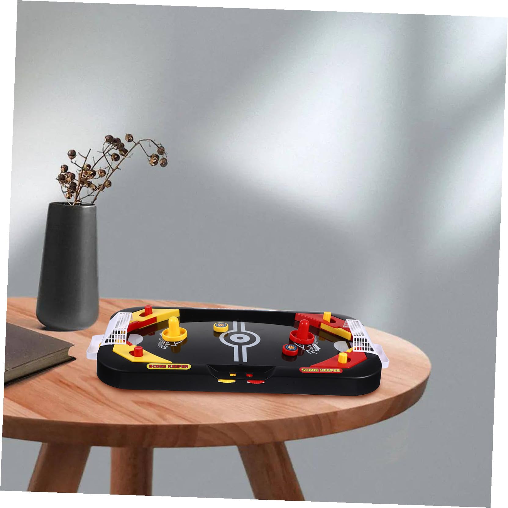 Stobaza Mini Hockey sur Glace de Table Éducatif Noir pour Enfants