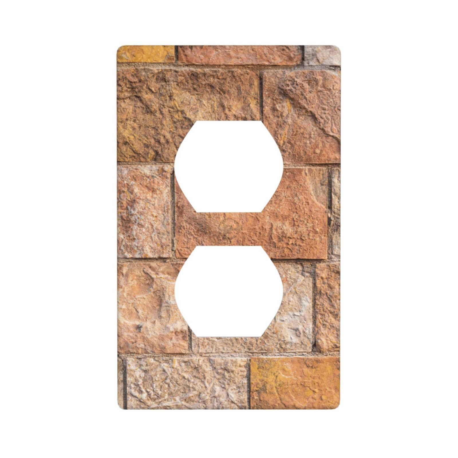 1 Gang Duplex Stone Wall Receptacle Wall Plate Decorative Outlet Covers Single Duplex Switchplate Covers Electrical Faceplate For Home Decor