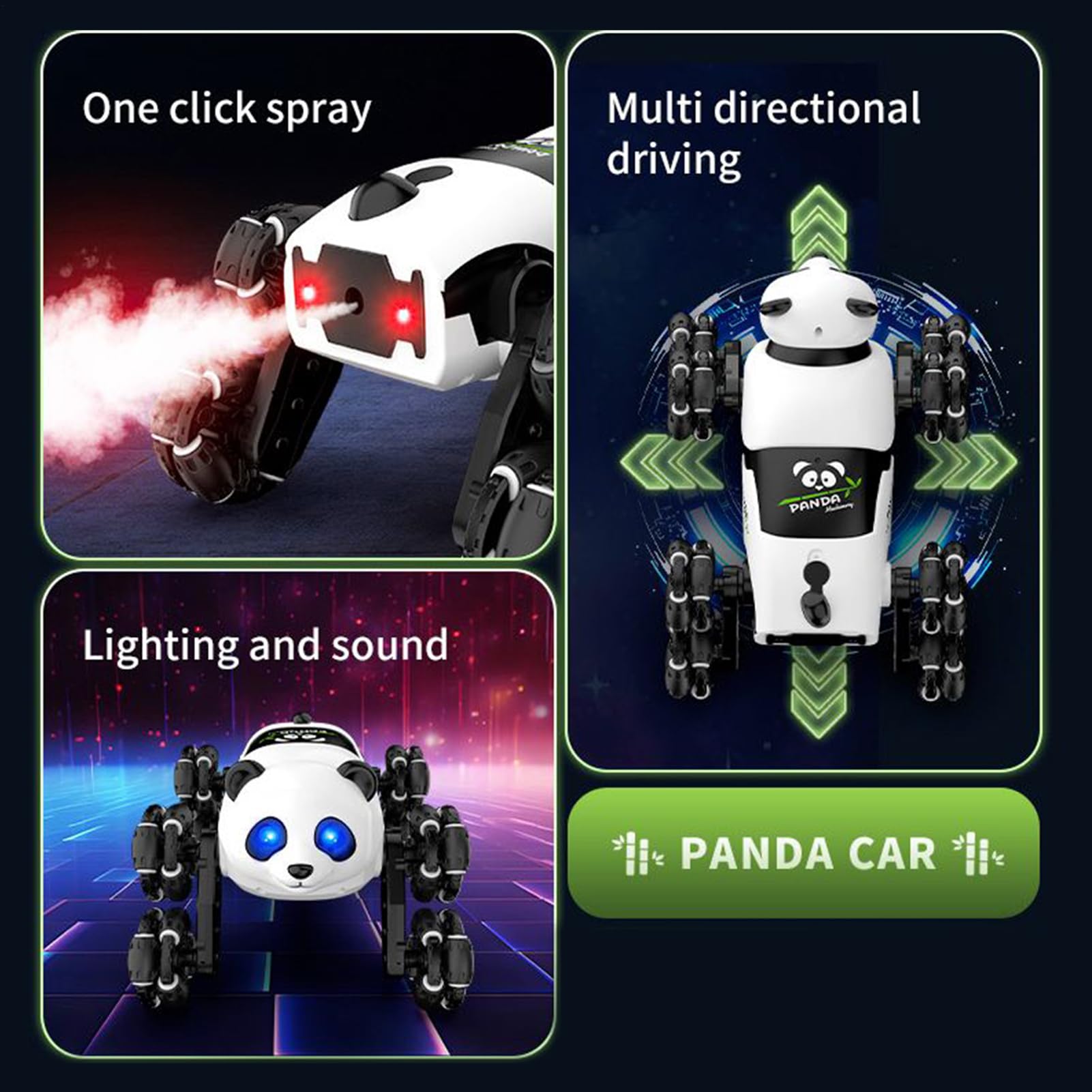 Generico Auto Radiocomandata Acrobatica Giocattolo Giocattolo Veicolo Robot | Automobile Giocattolo Telecomandata Con Spray Robot Spray Interattivo A 8 Ruote Da Corsa
