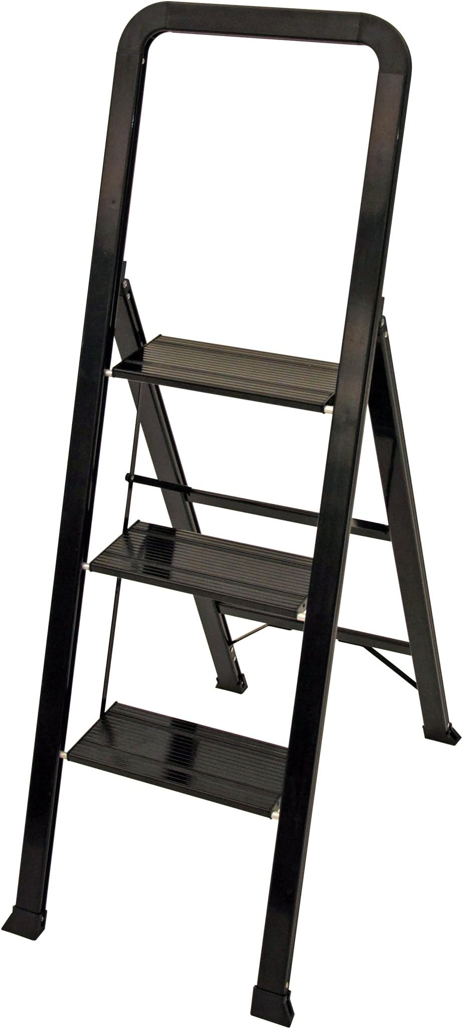 Ascent ADS3-001-BK Series Aluminum 3 Designer Step Stool, Black