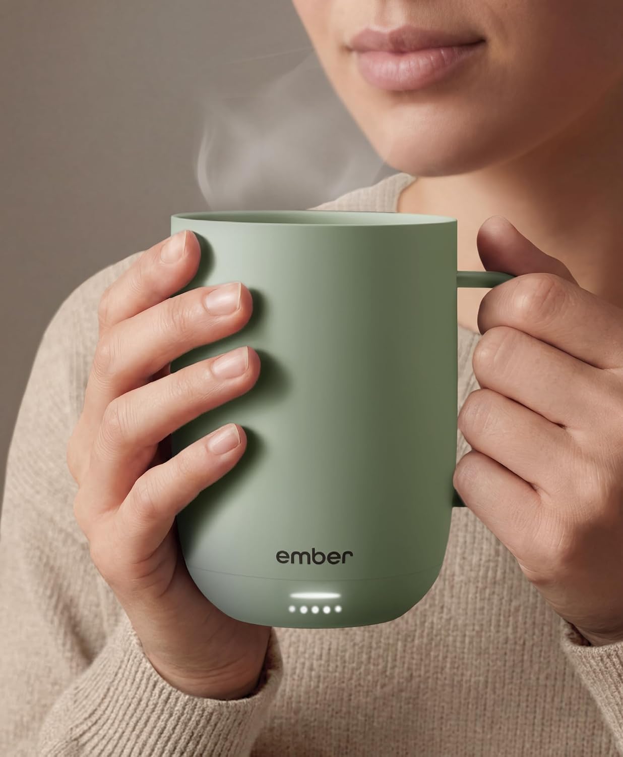 Ember Temperature Control Smart Mug 2, 14 Oz, App-Controlled Heated Coffee Mug with 80 Min Battery Life and Improved Design, Matcha Green
