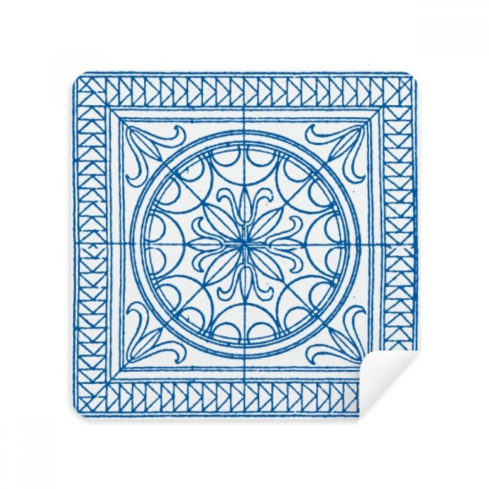 Chiffon de nettoyage bleu Talavera pour verres et écran téléphone au bureau ou en voyage
