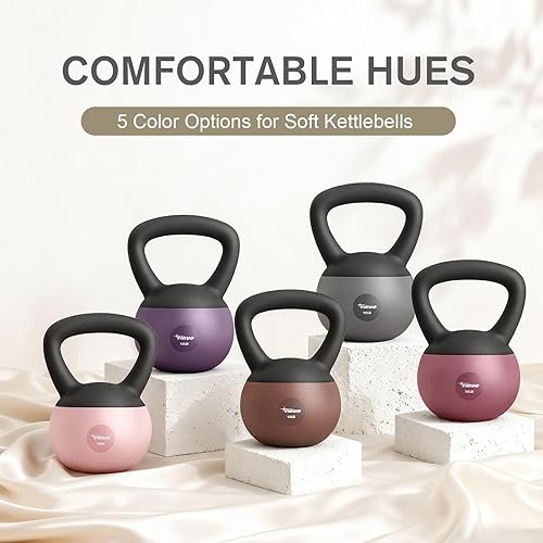 Miniatura 7 de Pesa rusa suave, pesa rusa de 10 libras, agarre antideslizante para entrenamientos en casa, base acolchada de lados suaves, pesa rusa de